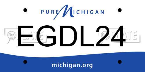 EGDL24 Michigan License Plate