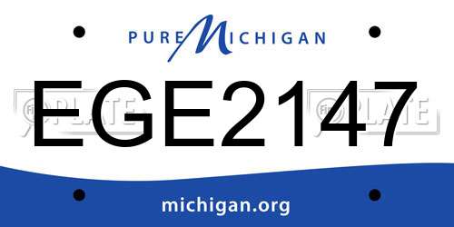 EGE2147 Michigan License Plate