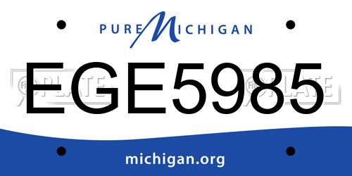 EGE5985 Michigan License Plate