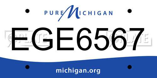 EGE6567 Michigan License Plate