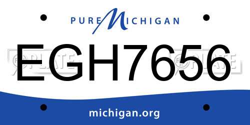 EGH7656 Michigan License Plate