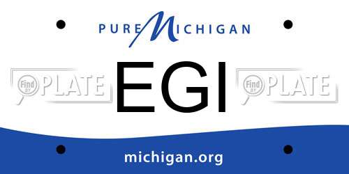 EGI Michigan License Plate