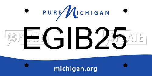 EGIB25 Michigan License Plate