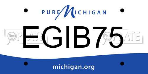 EGIB75 Michigan License Plate