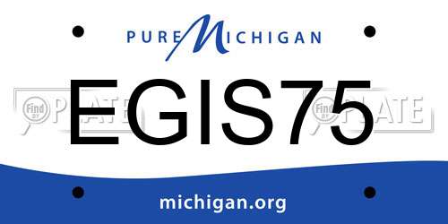 EGIS75 Michigan License Plate