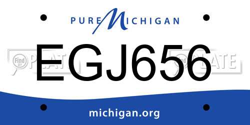 EGJ656 Michigan License Plate