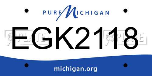 EGK2118 Michigan License Plate