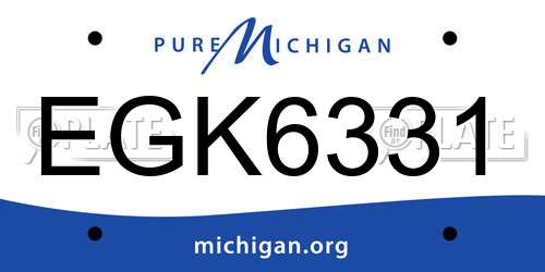 EGK6331 Michigan License Plate