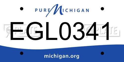 EGL0341 Michigan License Plate