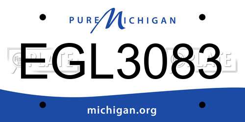 EGL3083 Michigan License Plate