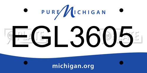 EGL3605 Michigan License Plate