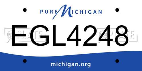 EGL4248 Michigan License Plate