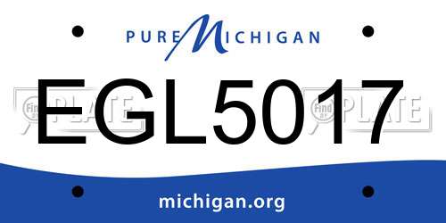 EGL5017 Michigan License Plate