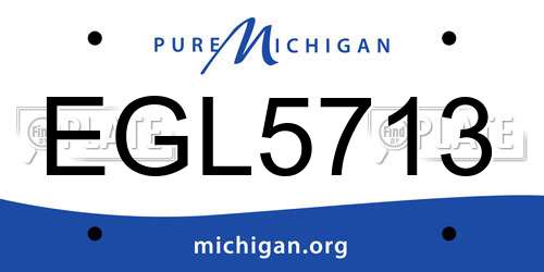 EGL5713 Michigan License Plate