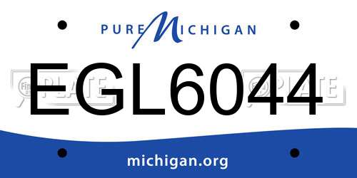 EGL6044 Michigan License Plate