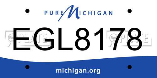 EGL8178 Michigan License Plate