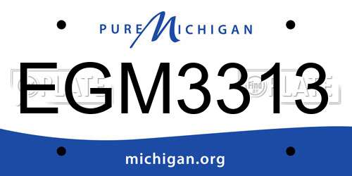 EGM3313 Michigan License Plate