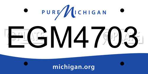 EGM4703 Michigan License Plate