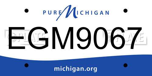 EGM9067 Michigan License Plate