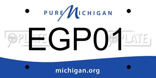 EGP01 Michigan License Plate