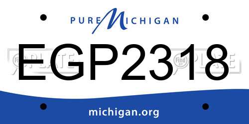 EGP2318 Michigan License Plate