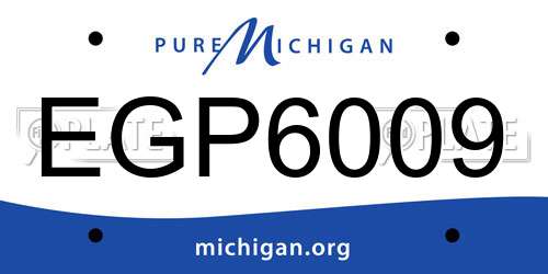 EGP6009 Michigan License Plate