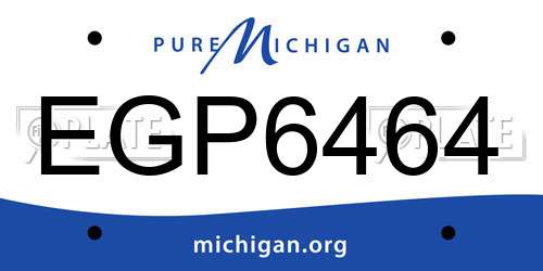 EGP6464 Michigan License Plate