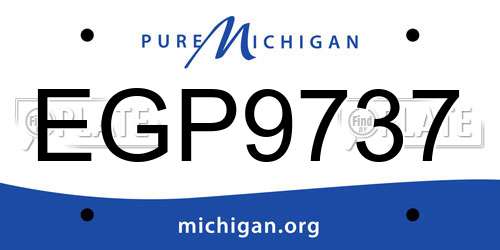 EGP9737 Michigan License Plate
