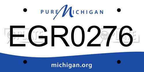 EGR0276 Michigan License Plate