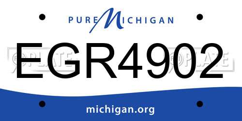 EGR4902 Michigan License Plate