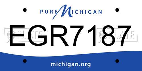 EGR7187 Michigan License Plate