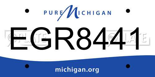 EGR8441 Michigan License Plate