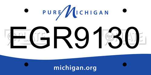 EGR9130 Michigan License Plate
