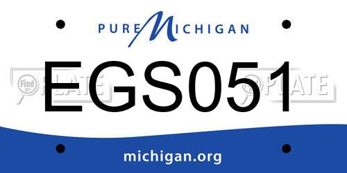 EGS051 Michigan License Plate