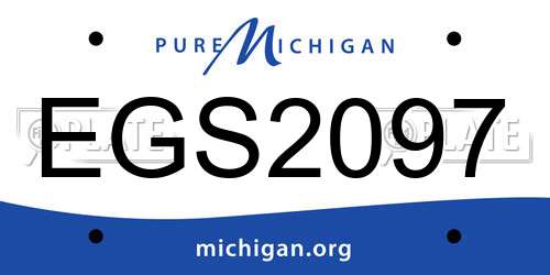 EGS2097 Michigan License Plate
