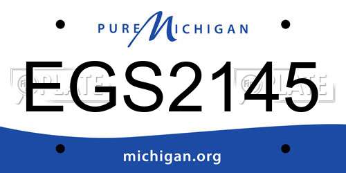 EGS2145 Michigan License Plate