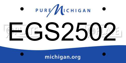 EGS2502 Michigan License Plate