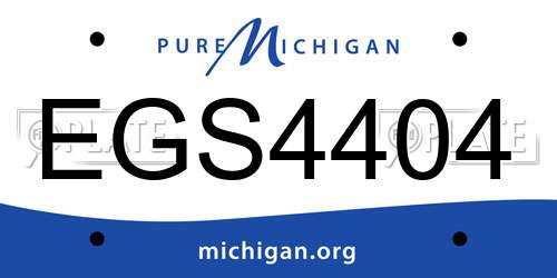 EGS4404 Michigan License Plate