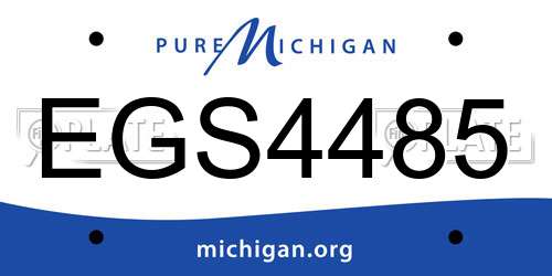 EGS4485 Michigan License Plate