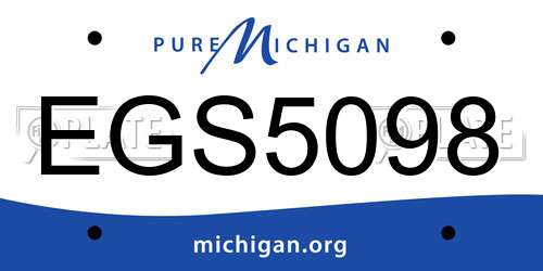 EGS5098 Michigan License Plate