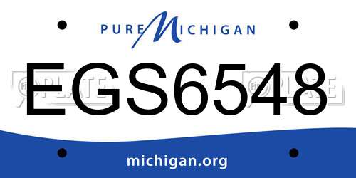 EGS6548 Michigan License Plate