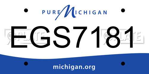 EGS7181 Michigan License Plate