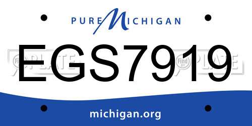 EGS7919 Michigan License Plate