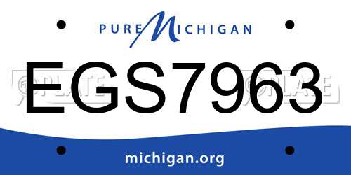 EGS7963 Michigan License Plate