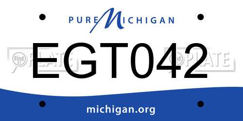 EGT042 Michigan License Plate