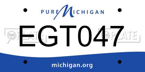 EGT047 Michigan License Plate