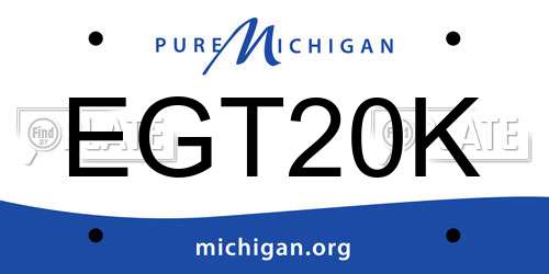 EGT20K Michigan License Plate