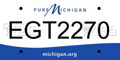 EGT2270 Michigan License Plate