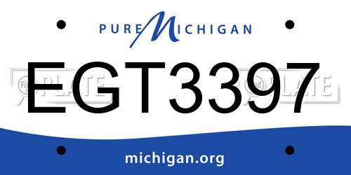 EGT3397 Michigan License Plate