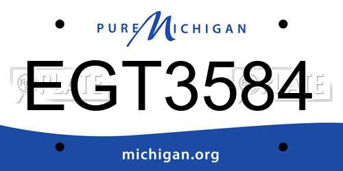 EGT3584 Michigan License Plate